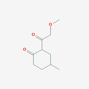 molecular formula C10H16O3 B8700875 2-(2-Methoxyacetyl)-4-methylcyclohexan-1-one 