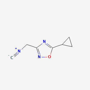 molecular formula C7H7N3O B8700880 1,2,4-Oxadiazole, 5-cyclopropyl-3-(isocyanomethyl)- CAS No. 106447-64-7