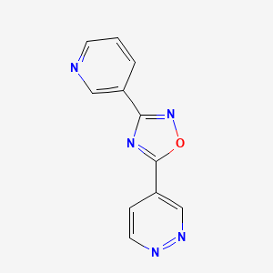 5-(Pyridazin-4-yl)-3-(pyridin-3-yl)-1,2,4-oxadiazole