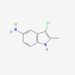 molecular formula C9H9ClN2 B8700920 3-chloro-2-methyl-1H-indol-5-amine 