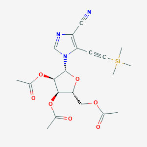 1H-Imidazole-4-carbonitrile, 1-(2,3,5-tri-O-acetyl-beta-D-ribofuranosyl)-5-[(trimethylsilyl)ethynyl]-(9CI)