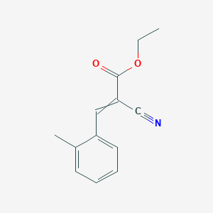 molecular formula C13H13NO2 B8700945 Ethyl 2-cyano-3-(2-methylphenyl)acrylate 
