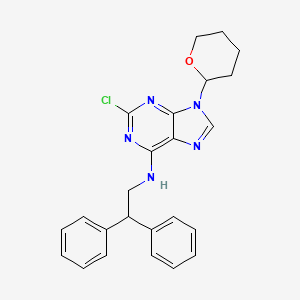 molecular formula C24H24ClN5O B8700968 2-Chloro-N-(2,2-diphenylethyl)-9-tetrahydro-2H-pyran-2-yl-9H-purin-6-amine CAS No. 264608-14-2