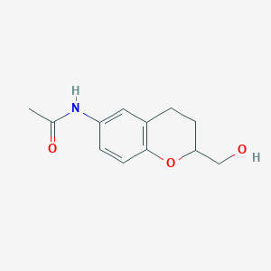 molecular formula C12H15NO3 B8701019 N-[2-(Hydroxymethyl)-3,4-dihydro-2H-1-benzopyran-6-yl]acetamide CAS No. 99199-68-5
