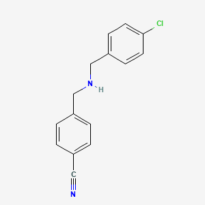 molecular formula C15H13ClN2 B8701055 4-({[(4-Chlorophenyl)methyl]amino}methyl)benzonitrile 