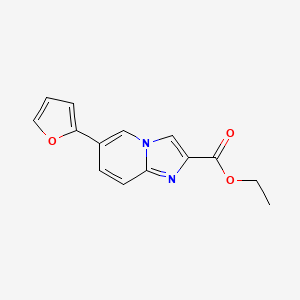 molecular formula C14H12N2O3 B8701101 Ethyl 6-(furan-2-yl)imidazo[1,2-a]pyridine-2-carboxylate 