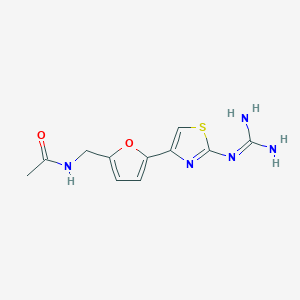 molecular formula C11H13N5O2S B8701143 N-[5-(2-Guanidinothiazol-4-yl)furfuryl]acetamide 