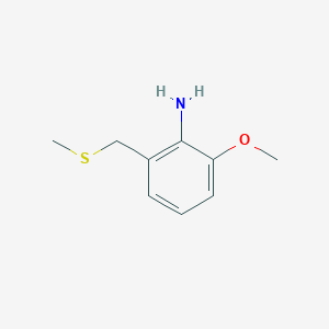 B8701247 2-Methoxy-6-[(methylsulfanyl)methyl]aniline CAS No. 62926-90-3