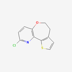 molecular formula C11H8ClNOS B8701376 2-Chloro-6,7-dihydrothieno[2',3':4,5]oxepino[3,2-b]pyridine 