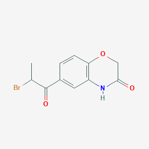 molecular formula C11H10BrNO3 B8701383 6-(2-bromopropanoyl)-2H-1,4-benzoxazin-3(4H)-one CAS No. 58819-99-1