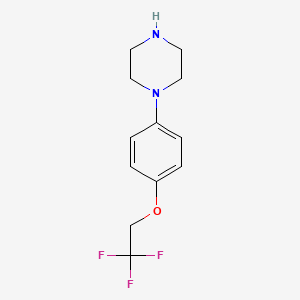 molecular formula C12H15F3N2O B8701391 1-[4-(2,2,2-Trifluoroethoxy)phenyl]piperazine CAS No. 823197-53-1