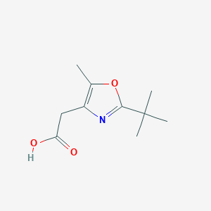 molecular formula C10H15NO3 B8701419 2-Tert-butyl-5-methyl-4-oxazoleacetic acid 