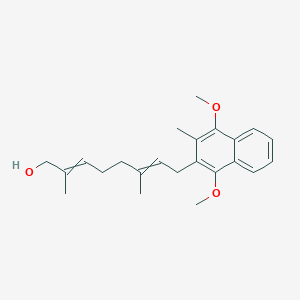molecular formula C23H30O3 B8701425 8-(1,4-Dimethoxy-3-methylnaphthalen-2-yl)-2,6-dimethylocta-2,6-dien-1-ol 