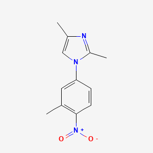 molecular formula C12H13N3O2 B8701484 2,4-Dimethyl-1-(3-methyl-4-nitrophenyl)-1H-imidazole CAS No. 102792-10-9