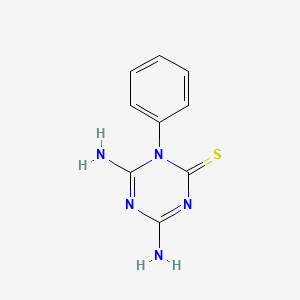 molecular formula C9H9N5S B8701495 1,3,5-Triazine-2(1H)-thione, 4,6-diamino-1-phenyl- CAS No. 4772-33-2