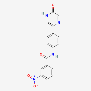 molecular formula C17H12N4O4 B8701502 3-Nitro-N-(4-(5-oxo-4,5-dihydropyrazin-2-yl)phenyl)benzamide CAS No. 89541-59-3