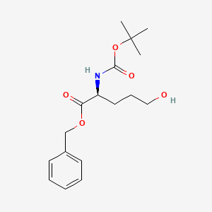 molecular formula C17H25NO5 B8701542 (S)-Benzyl 2-((tert-butoxycarbonyl)amino)-5-hydroxypentanoate 