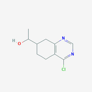molecular formula C10H13ClN2O B8701547 1-(4-Chloro-5,6,7,8-tetrahydroquinazolin-7-yl)ethanol 