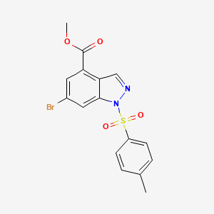 molecular formula C16H13BrN2O4S B8701568 methyl 6-bromo-1-tosyl-1H-indazole-4-carboxylate 