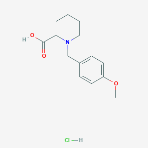 molecular formula C14H20ClNO3 B8701616 1-(4-Methoxybenzyl)piperidine-2-carboxylic acid hydrochloride 