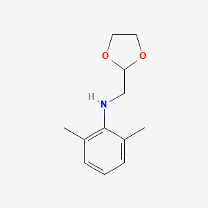 molecular formula C12H17NO2 B8701624 1,3-Dioxolane-2-methanamine, N-(2,6-dimethylphenyl)- CAS No. 54237-83-1