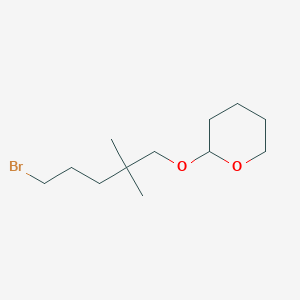 molecular formula C12H23BrO2 B8701636 2H-Pyran, 2-[(5-bromo-2,2-dimethylpentyl)oxy]tetrahydro- CAS No. 112402-14-9