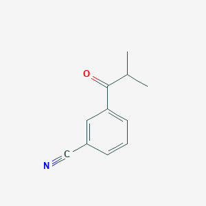 molecular formula C11H11NO B8701735 3-(2-Methylpropanoyl)benzenecarbonitrile 