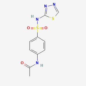 molecular formula C10H10N4O3S2 B8701744 N-(4-(N-1,3,4-thiadiazol-2-ylsulfamoyl)phenyl)acetamide CAS No. 6880-66-6