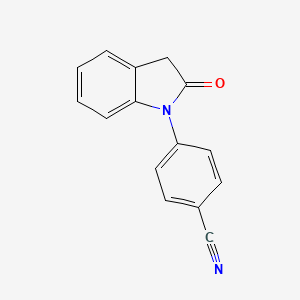 molecular formula C15H10N2O B8701761 4-(2-Oxoindolin-1-yl)benzonitrile 