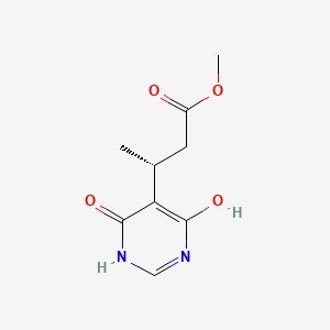 molecular formula C9H12N2O4 B8701778 (R)-methyl 3-(4,6-dihydroxypyrimidin-5-yl)butanoate 