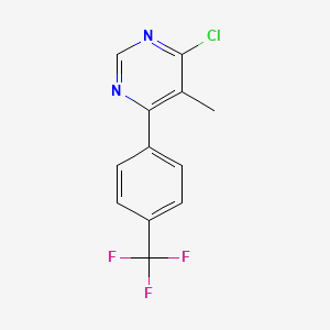 molecular formula C12H8ClF3N2 B8701800 4-chloro-5-methyl-6-[4-(trifluoromethyl)phenyl]Pyrimidine 