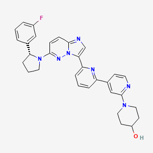 1-[4-[6-[6-[(2R)-2-(3-fluorophenyl)pyrrolidin-1-yl]imidazo[1,2-b]pyridazin-3-yl]pyridin-2-yl]pyridin-2-yl]piperidin-4-ol