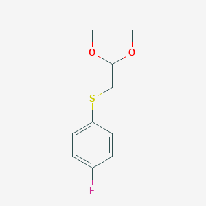 molecular formula C10H13FO2S B8701837 (4-Fluorophenylthio)-acetaldehyde dimethyl acetal 