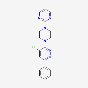 molecular formula C18H17ClN6 B8701847 4-Chloro-6-phenyl-3-(4-(pyrimidin-2-yl)piperazin-1-yl)pyridazine CAS No. 886208-70-4
