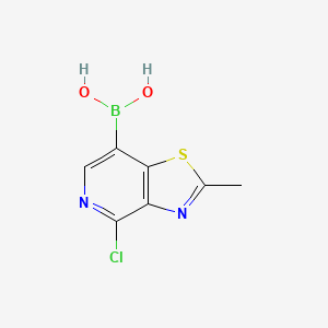 molecular formula C7H6BClN2O2S B8701874 (4-Chloro-2-methylthiazolo[4,5-C]pyridin-7-YL)boronic acid CAS No. 936477-40-6