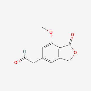 molecular formula C11H10O4 B8701891 (7-Methoxy-1-oxo-1,3-dihydro-2-benzofuran-5-yl)acetaldehyde 