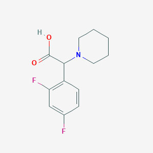 molecular formula C13H15F2NO2 B8701902 2-(2,4-Difluorophenyl)-2-(piperidin-1-yl)acetic acid 