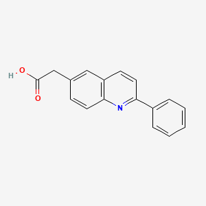 molecular formula C17H13NO2 B8701908 2-Phenyl-6-quinolineacetic acid CAS No. 50971-13-6
