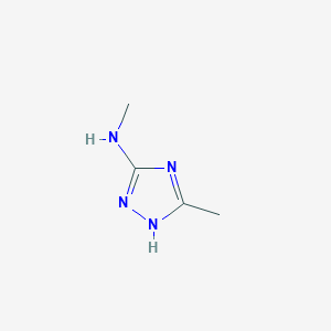 molecular formula C4H8N4 B8701966 1H-1,2,4-Triazol-3-amine, N,5-dimethyl- CAS No. 57561-15-6