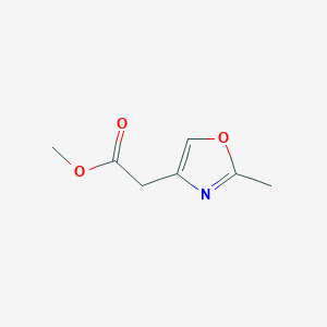 molecular formula C7H9NO3 B8701976 Methyl (2-methyl-1,3-oxazol-4-yl)acetate 