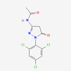 molecular formula C11H8Cl3N3O2 B8701984 N-[5-oxo-1-(2,4,6-trichlorophenyl)-2-pyrazolin-3-yl]acetamide 