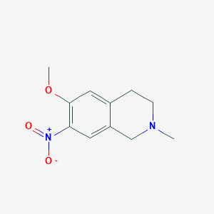 molecular formula C11H14N2O3 B8701995 6-Methoxy-2-methyl-7-nitro-1,2,3,4-tetrahydroisoquinoline 