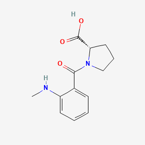 molecular formula C13H16N2O3 B8702052 (-)-1-(N-methylanthraniloyl)-proline CAS No. 58177-16-5