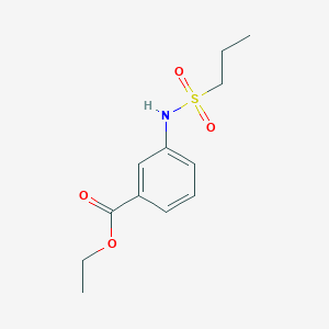 molecular formula C12H17NO4S B8702062 3-(Propane-1-sulfonylamino)-benzoic acid ethyl ester CAS No. 849409-81-0