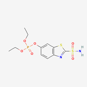 molecular formula C11H15N2O6PS2 B8702083 Diethyl(2-sulfamoyl-6-benzothiazolyl)phosphate CAS No. 92064-53-4