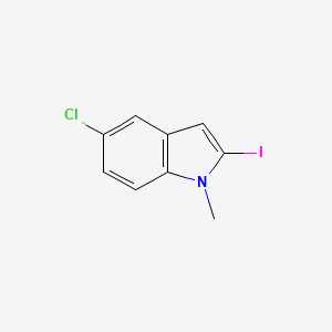 molecular formula C9H7ClIN B8702088 5-chloro-2-iodo-1-methyl-1H-indole 