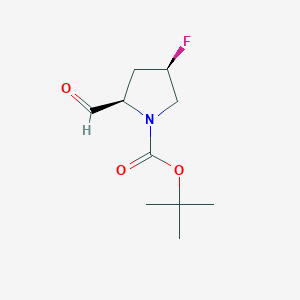 molecular formula C10H16FNO3 B8702098 tert-Butyl (2R,4R)-4-fluoro-2-formylpyrrolidine-1-carboxylate 