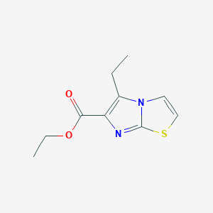 molecular formula C10H12N2O2S B8702222 Ethyl 5-ethylimidazo[2,1-b]thiazole-6-carboxylate 