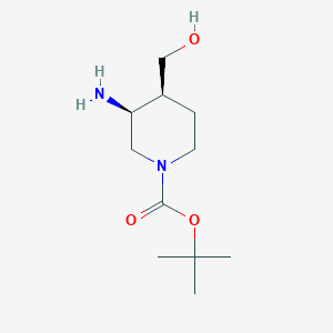 molecular formula C11H22N2O3 B8702299 tert-butyl (3S,4S)-3-amino-4-(hydroxymethyl)piperidine-1-carboxylate 