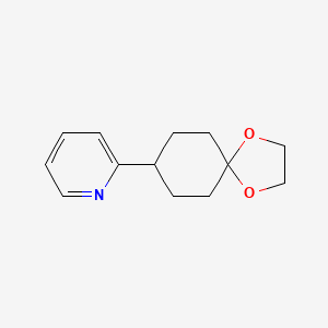 B8702320 2-(1,4-Dioxaspiro[4.5]decan-8-yl)pyridine CAS No. 117960-48-2